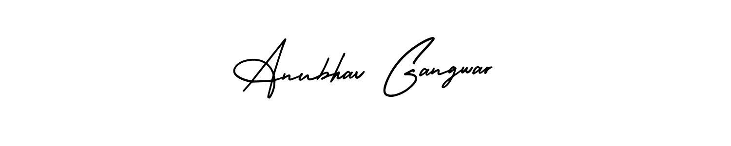Make a beautiful signature design for name Anubhav Gangwar. With this signature (AmerikaSignatureDemo-Regular) style, you can create a handwritten signature for free. Anubhav Gangwar signature style 3 images and pictures png
