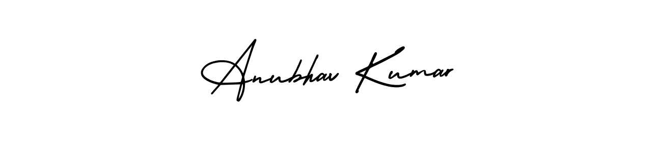 How to make Anubhav Kumar name signature. Use AmerikaSignatureDemo-Regular style for creating short signs online. This is the latest handwritten sign. Anubhav Kumar signature style 3 images and pictures png
