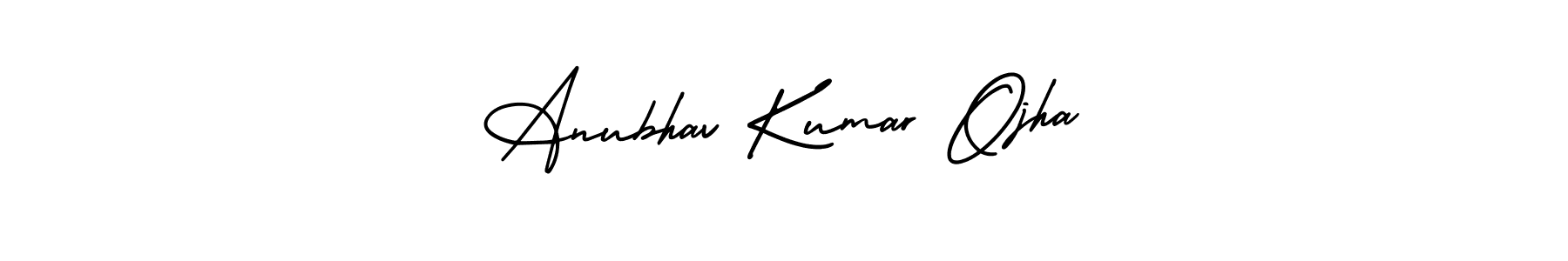 The best way (AmerikaSignatureDemo-Regular) to make a short signature is to pick only two or three words in your name. The name Anubhav Kumar Ojha include a total of six letters. For converting this name. Anubhav Kumar Ojha signature style 3 images and pictures png