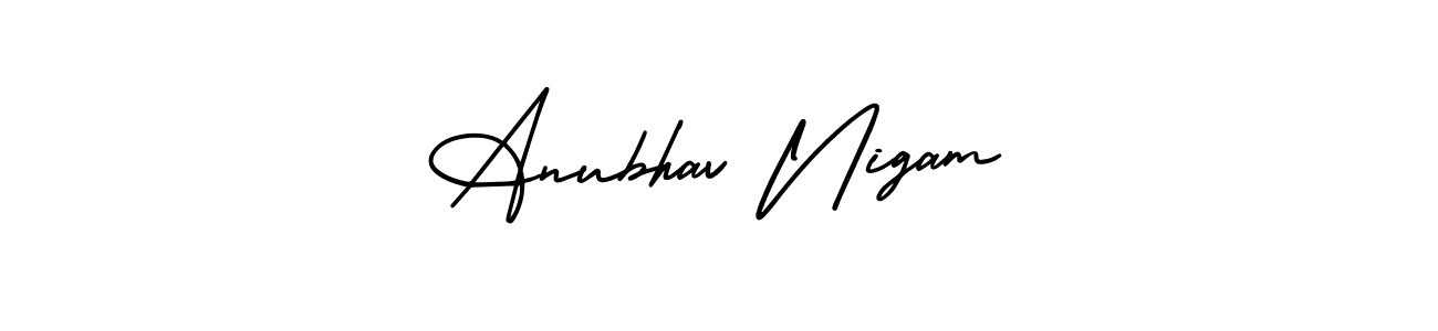 Similarly AmerikaSignatureDemo-Regular is the best handwritten signature design. Signature creator online .You can use it as an online autograph creator for name Anubhav Nigam. Anubhav Nigam signature style 3 images and pictures png