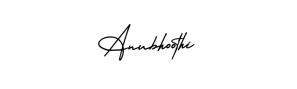 Make a beautiful signature design for name Anubhoothi. Use this online signature maker to create a handwritten signature for free. Anubhoothi signature style 3 images and pictures png