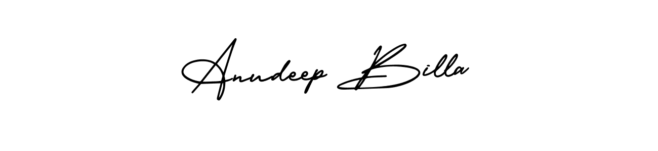 It looks lik you need a new signature style for name Anudeep Billa. Design unique handwritten (AmerikaSignatureDemo-Regular) signature with our free signature maker in just a few clicks. Anudeep Billa signature style 3 images and pictures png