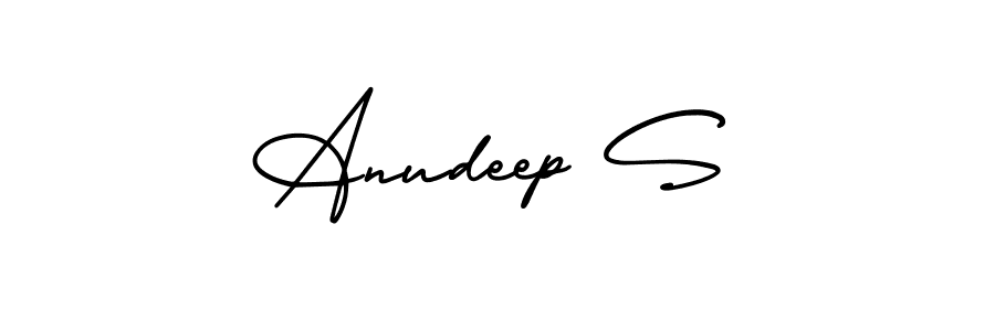 Similarly AmerikaSignatureDemo-Regular is the best handwritten signature design. Signature creator online .You can use it as an online autograph creator for name Anudeep S. Anudeep S signature style 3 images and pictures png