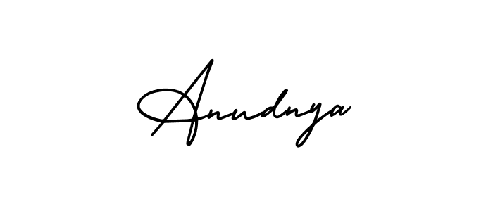 Make a beautiful signature design for name Anudnya. Use this online signature maker to create a handwritten signature for free. Anudnya signature style 3 images and pictures png