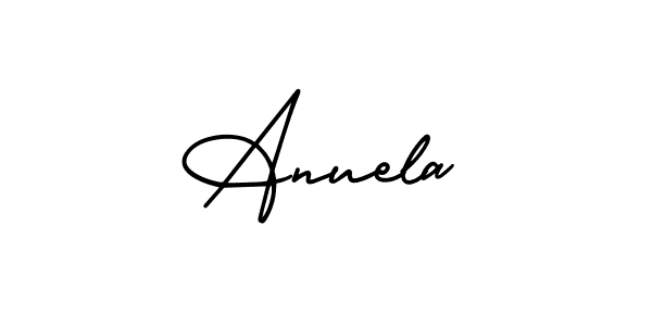 if you are searching for the best signature style for your name Anuela. so please give up your signature search. here we have designed multiple signature styles  using AmerikaSignatureDemo-Regular. Anuela signature style 3 images and pictures png