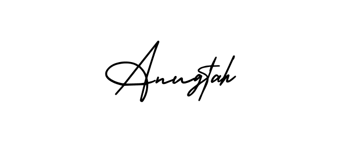 The best way (AmerikaSignatureDemo-Regular) to make a short signature is to pick only two or three words in your name. The name Anugtah include a total of six letters. For converting this name. Anugtah signature style 3 images and pictures png