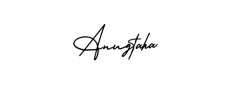 Use a signature maker to create a handwritten signature online. With this signature software, you can design (AmerikaSignatureDemo-Regular) your own signature for name Anugtaha. Anugtaha signature style 3 images and pictures png