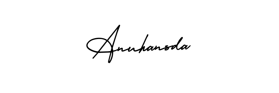 Best and Professional Signature Style for Anuhansda. AmerikaSignatureDemo-Regular Best Signature Style Collection. Anuhansda signature style 3 images and pictures png