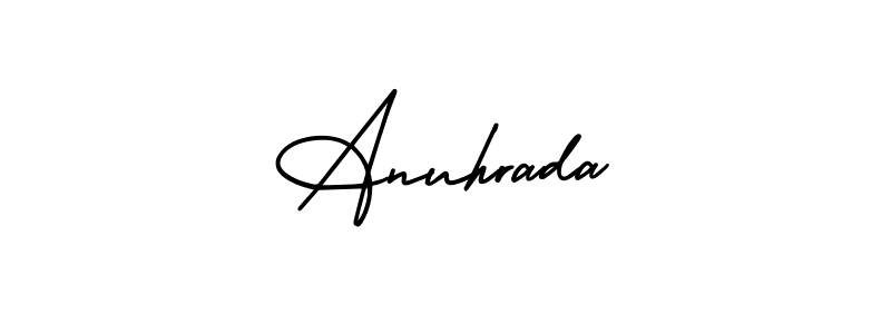 How to make Anuhrada name signature. Use AmerikaSignatureDemo-Regular style for creating short signs online. This is the latest handwritten sign. Anuhrada signature style 3 images and pictures png