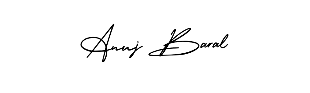 Also we have Anuj Baral name is the best signature style. Create professional handwritten signature collection using AmerikaSignatureDemo-Regular autograph style. Anuj Baral signature style 3 images and pictures png