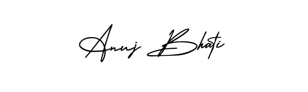 AmerikaSignatureDemo-Regular is a professional signature style that is perfect for those who want to add a touch of class to their signature. It is also a great choice for those who want to make their signature more unique. Get Anuj Bhati name to fancy signature for free. Anuj Bhati signature style 3 images and pictures png