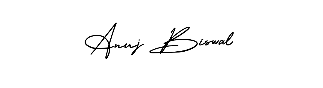 Anuj Biswal stylish signature style. Best Handwritten Sign (AmerikaSignatureDemo-Regular) for my name. Handwritten Signature Collection Ideas for my name Anuj Biswal. Anuj Biswal signature style 3 images and pictures png