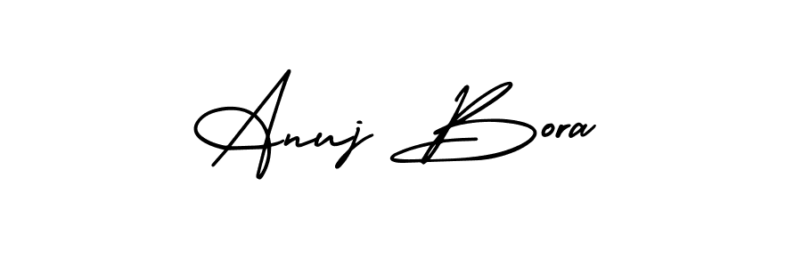 This is the best signature style for the Anuj Bora name. Also you like these signature font (AmerikaSignatureDemo-Regular). Mix name signature. Anuj Bora signature style 3 images and pictures png
