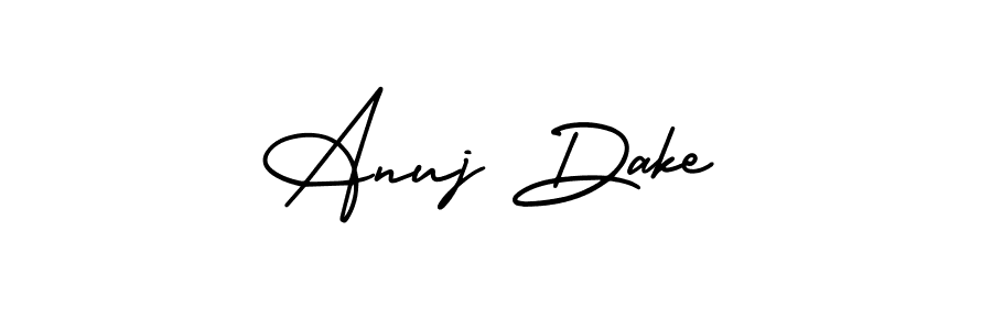 Design your own signature with our free online signature maker. With this signature software, you can create a handwritten (AmerikaSignatureDemo-Regular) signature for name Anuj Dake. Anuj Dake signature style 3 images and pictures png