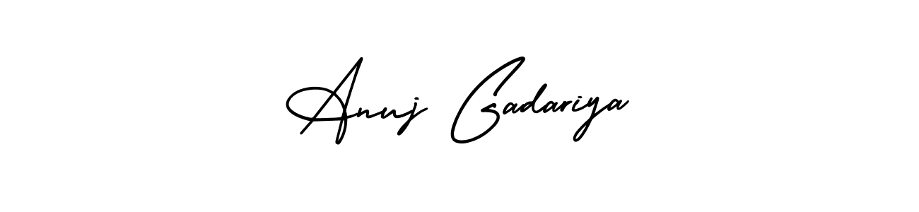 Create a beautiful signature design for name Anuj Gadariya. With this signature (AmerikaSignatureDemo-Regular) fonts, you can make a handwritten signature for free. Anuj Gadariya signature style 3 images and pictures png
