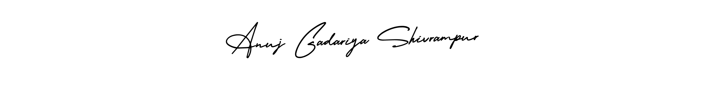 Use a signature maker to create a handwritten signature online. With this signature software, you can design (AmerikaSignatureDemo-Regular) your own signature for name Anuj Gadariya Shivrampur. Anuj Gadariya Shivrampur signature style 3 images and pictures png