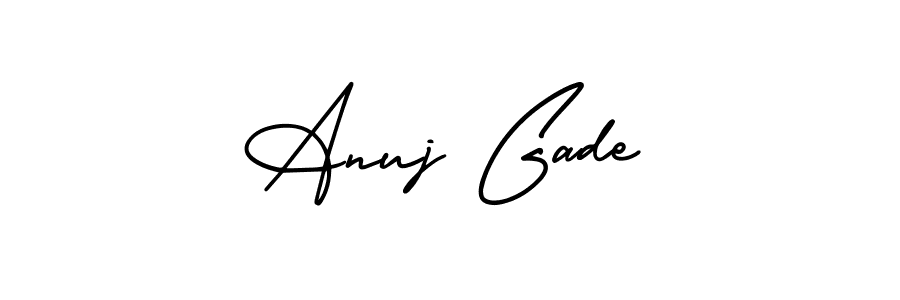 You can use this online signature creator to create a handwritten signature for the name Anuj Gade. This is the best online autograph maker. Anuj Gade signature style 3 images and pictures png