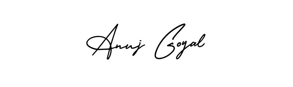 It looks lik you need a new signature style for name Anuj Goyal. Design unique handwritten (AmerikaSignatureDemo-Regular) signature with our free signature maker in just a few clicks. Anuj Goyal signature style 3 images and pictures png