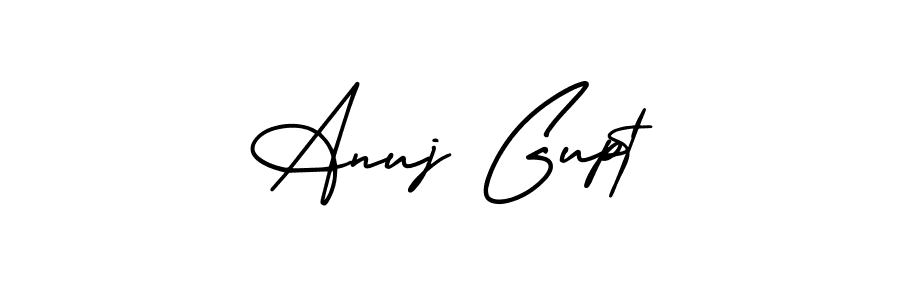 Make a beautiful signature design for name Anuj Gupt. With this signature (AmerikaSignatureDemo-Regular) style, you can create a handwritten signature for free. Anuj Gupt signature style 3 images and pictures png