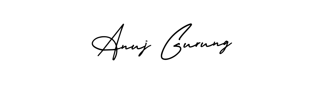 Design your own signature with our free online signature maker. With this signature software, you can create a handwritten (AmerikaSignatureDemo-Regular) signature for name Anuj Gurung. Anuj Gurung signature style 3 images and pictures png