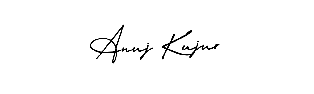 The best way (AmerikaSignatureDemo-Regular) to make a short signature is to pick only two or three words in your name. The name Anuj Kujur include a total of six letters. For converting this name. Anuj Kujur signature style 3 images and pictures png