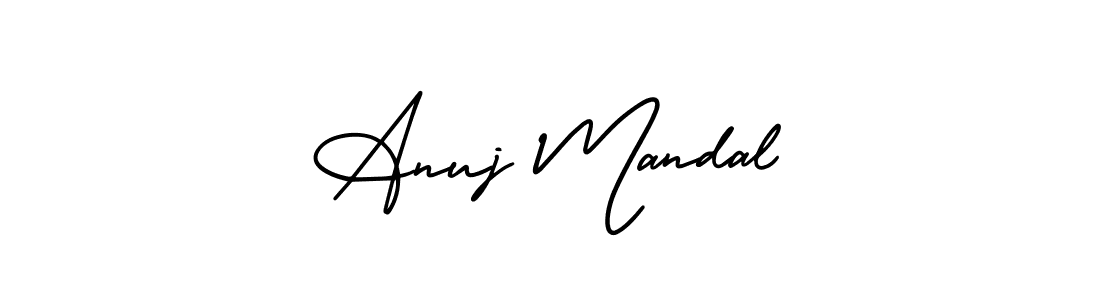 How to make Anuj Mandal signature? AmerikaSignatureDemo-Regular is a professional autograph style. Create handwritten signature for Anuj Mandal name. Anuj Mandal signature style 3 images and pictures png