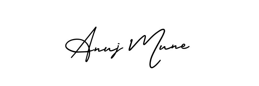 Use a signature maker to create a handwritten signature online. With this signature software, you can design (AmerikaSignatureDemo-Regular) your own signature for name Anuj Mune. Anuj Mune signature style 3 images and pictures png