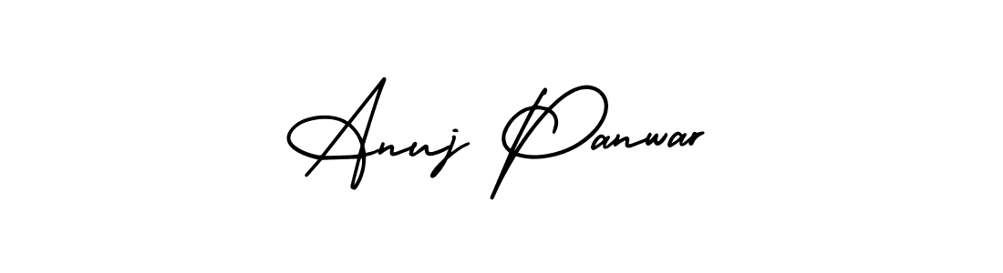 Create a beautiful signature design for name Anuj Panwar. With this signature (AmerikaSignatureDemo-Regular) fonts, you can make a handwritten signature for free. Anuj Panwar signature style 3 images and pictures png