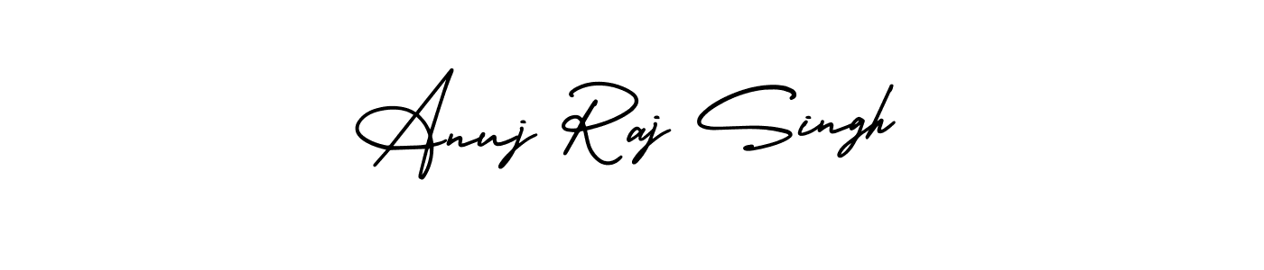 You should practise on your own different ways (AmerikaSignatureDemo-Regular) to write your name (Anuj Raj Singh) in signature. don't let someone else do it for you. Anuj Raj Singh signature style 3 images and pictures png