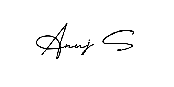 Best and Professional Signature Style for Anuj S. AmerikaSignatureDemo-Regular Best Signature Style Collection. Anuj S signature style 3 images and pictures png