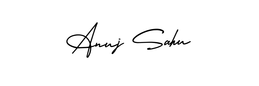 Similarly AmerikaSignatureDemo-Regular is the best handwritten signature design. Signature creator online .You can use it as an online autograph creator for name Anuj Sahu. Anuj Sahu signature style 3 images and pictures png