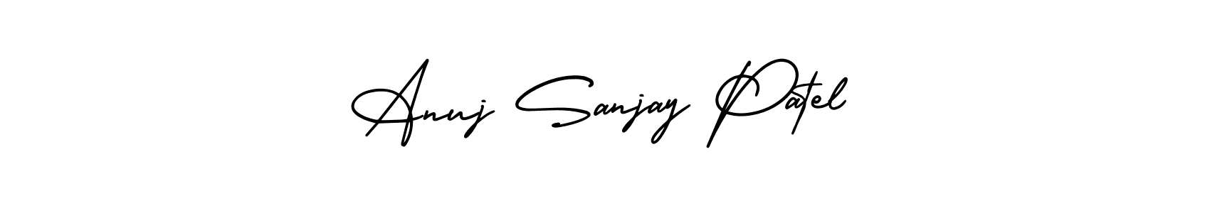 Make a beautiful signature design for name Anuj Sanjay Patel. With this signature (AmerikaSignatureDemo-Regular) style, you can create a handwritten signature for free. Anuj Sanjay Patel signature style 3 images and pictures png