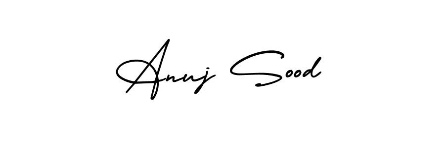 Make a beautiful signature design for name Anuj Sood. Use this online signature maker to create a handwritten signature for free. Anuj Sood signature style 3 images and pictures png