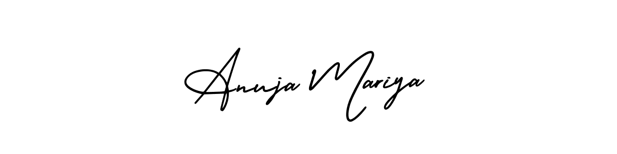 You can use this online signature creator to create a handwritten signature for the name Anuja Mariya. This is the best online autograph maker. Anuja Mariya signature style 3 images and pictures png