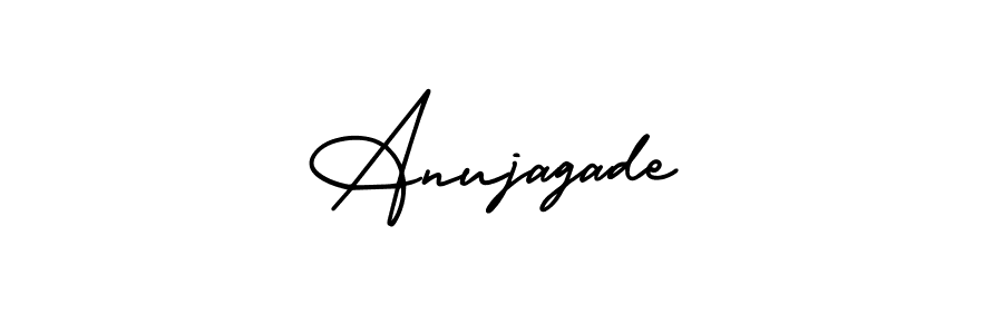 It looks lik you need a new signature style for name Anujagade. Design unique handwritten (AmerikaSignatureDemo-Regular) signature with our free signature maker in just a few clicks. Anujagade signature style 3 images and pictures png