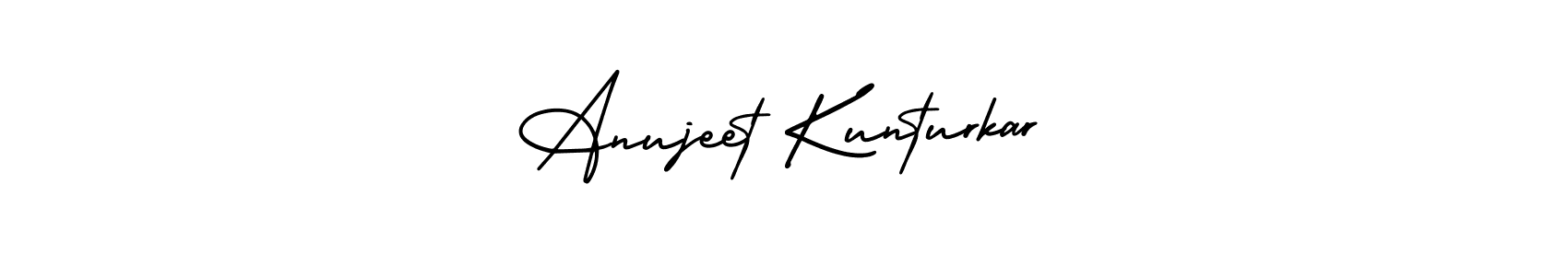 You should practise on your own different ways (AmerikaSignatureDemo-Regular) to write your name (Anujeet Kunturkar) in signature. don't let someone else do it for you. Anujeet Kunturkar signature style 3 images and pictures png