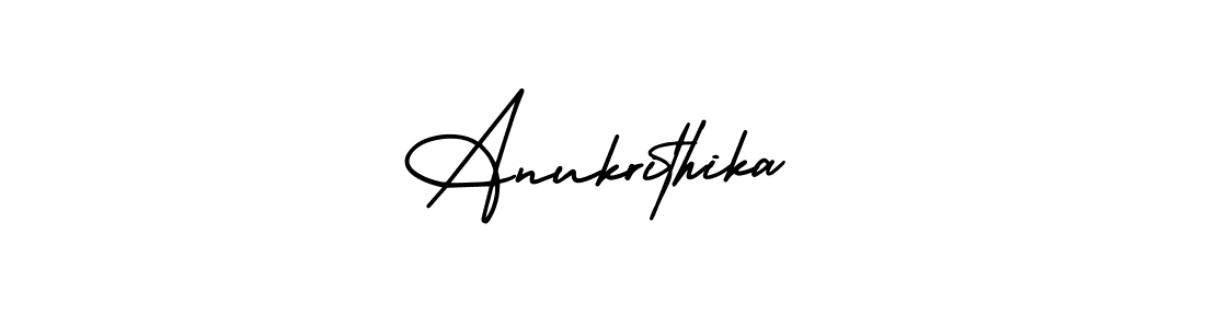 Create a beautiful signature design for name Anukrithika. With this signature (AmerikaSignatureDemo-Regular) fonts, you can make a handwritten signature for free. Anukrithika signature style 3 images and pictures png