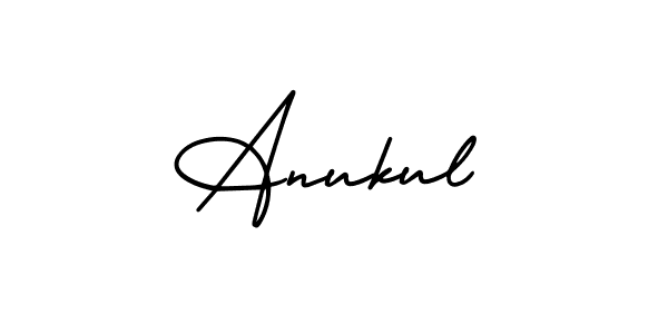 How to Draw Anukul signature style? AmerikaSignatureDemo-Regular is a latest design signature styles for name Anukul. Anukul signature style 3 images and pictures png