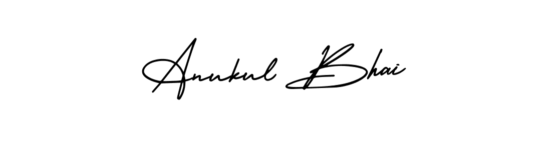 Anukul Bhai stylish signature style. Best Handwritten Sign (AmerikaSignatureDemo-Regular) for my name. Handwritten Signature Collection Ideas for my name Anukul Bhai. Anukul Bhai signature style 3 images and pictures png