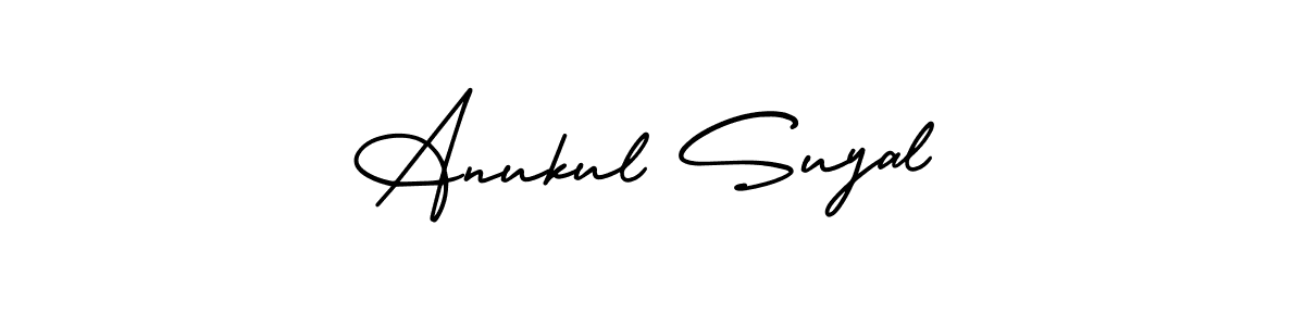 Also You can easily find your signature by using the search form. We will create Anukul Suyal name handwritten signature images for you free of cost using AmerikaSignatureDemo-Regular sign style. Anukul Suyal signature style 3 images and pictures png