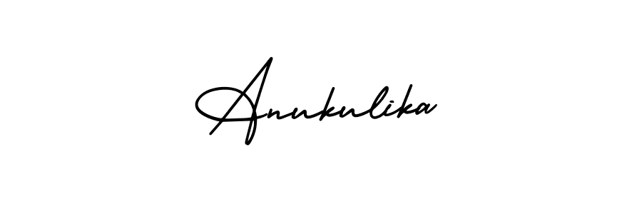 How to Draw Anukulika signature style? AmerikaSignatureDemo-Regular is a latest design signature styles for name Anukulika. Anukulika signature style 3 images and pictures png