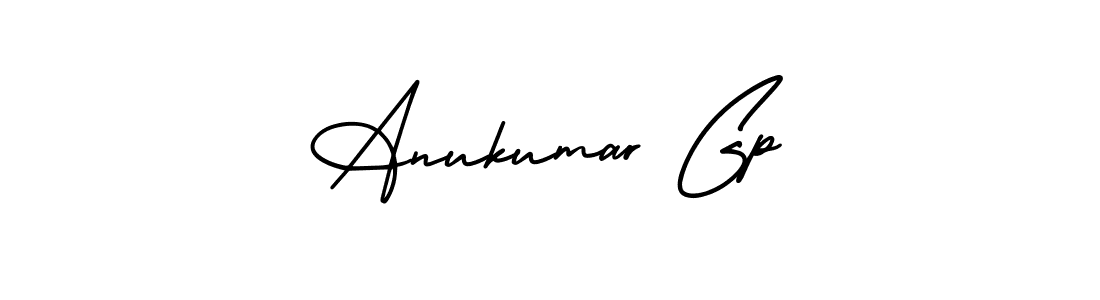 Create a beautiful signature design for name Anukumar Gp. With this signature (AmerikaSignatureDemo-Regular) fonts, you can make a handwritten signature for free. Anukumar Gp signature style 3 images and pictures png
