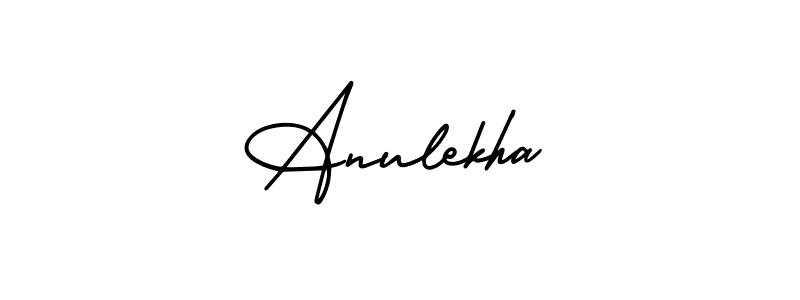 The best way (AmerikaSignatureDemo-Regular) to make a short signature is to pick only two or three words in your name. The name Anulekha include a total of six letters. For converting this name. Anulekha signature style 3 images and pictures png