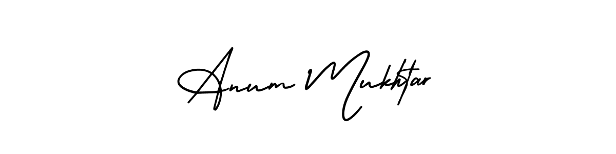 Use a signature maker to create a handwritten signature online. With this signature software, you can design (AmerikaSignatureDemo-Regular) your own signature for name Anum Mukhtar. Anum Mukhtar signature style 3 images and pictures png