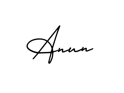 Design your own signature with our free online signature maker. With this signature software, you can create a handwritten (AmerikaSignatureDemo-Regular) signature for name Anun. Anun signature style 3 images and pictures png