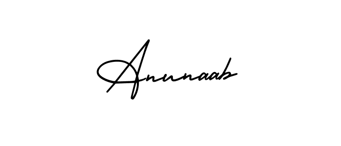 How to make Anunaab name signature. Use AmerikaSignatureDemo-Regular style for creating short signs online. This is the latest handwritten sign. Anunaab signature style 3 images and pictures png