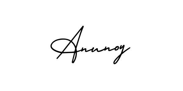 How to make Anunoy signature? AmerikaSignatureDemo-Regular is a professional autograph style. Create handwritten signature for Anunoy name. Anunoy signature style 3 images and pictures png