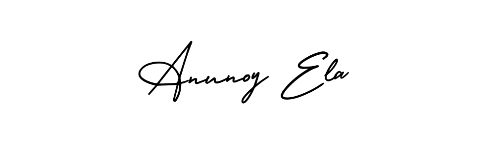 How to make Anunoy Ela signature? AmerikaSignatureDemo-Regular is a professional autograph style. Create handwritten signature for Anunoy Ela name. Anunoy Ela signature style 3 images and pictures png