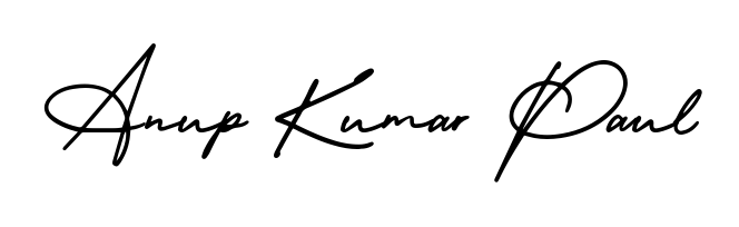 Get an exclusive digital autograph for Anup Kumar Paul. The AmerikaSignatureDemo-Regular typeface captures the charm of real penmanship on paper. Anup Kumar Paul signature style 3 images and pictures png
