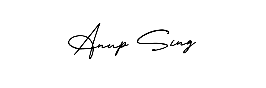 How to make Anup Sing name signature. Use AmerikaSignatureDemo-Regular style for creating short signs online. This is the latest handwritten sign. Anup Sing signature style 3 images and pictures png